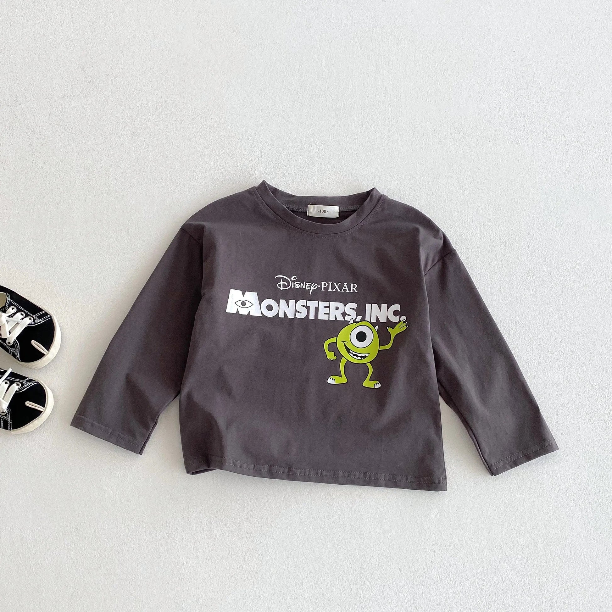 Camiseta Algodón Bebé Otoño - Top Manga Larga Cuello Redondo Casual Niños Niñas Única - Huellitas de Vida