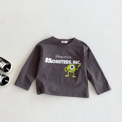 Camiseta Algodón Bebé Otoño - Top Manga Larga Cuello Redondo Casual Niños Niñas Única - Huellitas de Vida