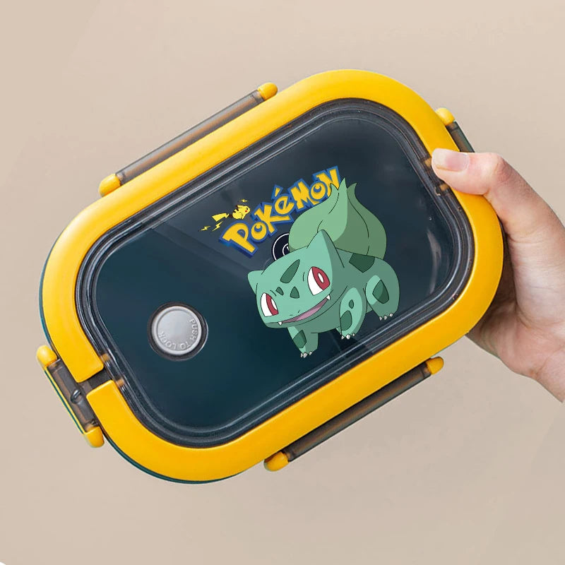 Fiambrera Bento Pokémon Pikachu Capa Simple - Gran Capacidad Niños - Huellitas de Vida
