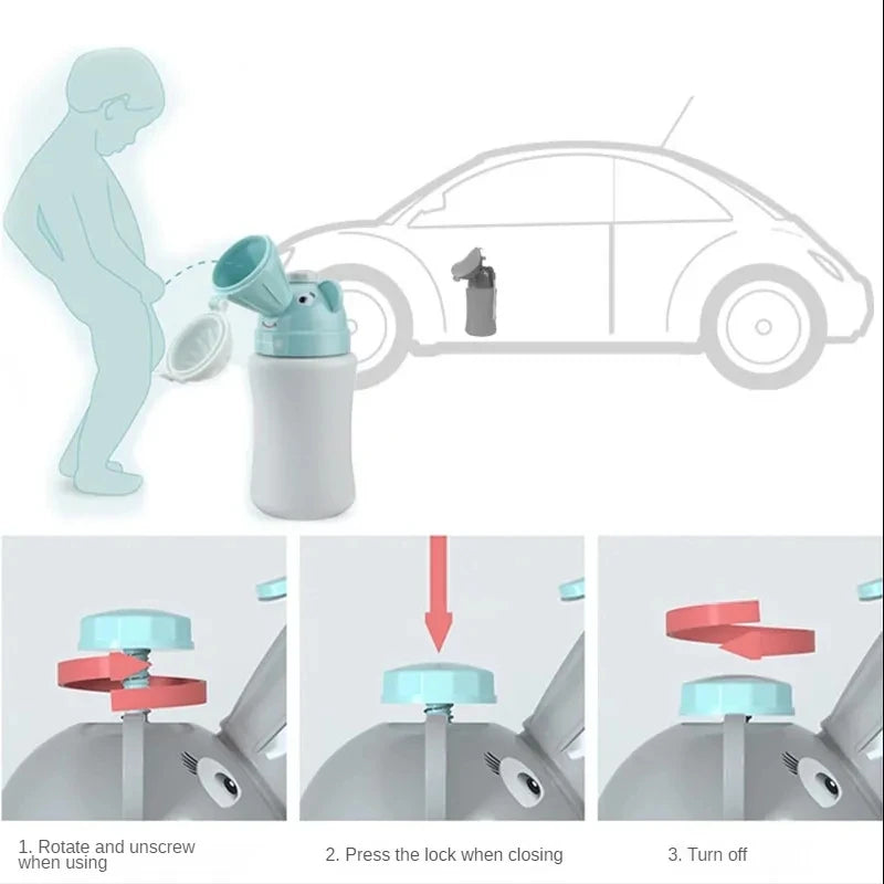 Orinal Portátil Bebé Niños Niñas - Orinal Viaje Coche Antifugas Entrenamiento