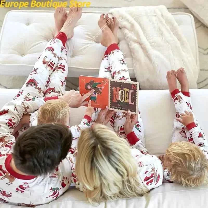Pijama Navidad Familiar 2 Piezas - Conjunto Mamá Papá Niños Loungewear Navideño