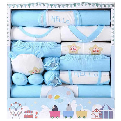 Gift box 18piece/lot Newborn Baby Clothes For Girls Boys Sets 100% Cotton Infant Spring Autumn Soft Boy Clothing New born Hat
