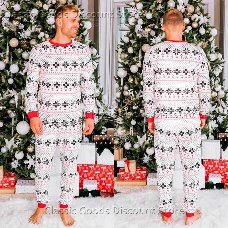 Pijama Navidad Familiar Copos Nieve - Conjunto Mamá Niños Bebé Loungewear