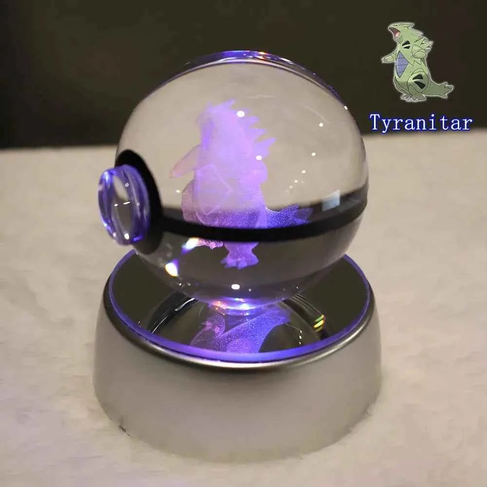 Bola Cristal 3D Pokémon Umbreon con Lámpara - Figura Cristal Pokeball Regalo Niños