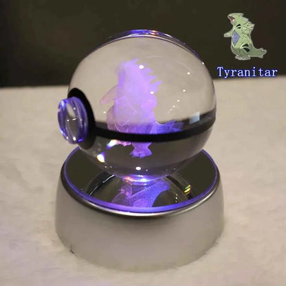 Bola Cristal 3D Pokémon Umbreon con Lámpara - Figura Cristal Pokeball Regalo Niños