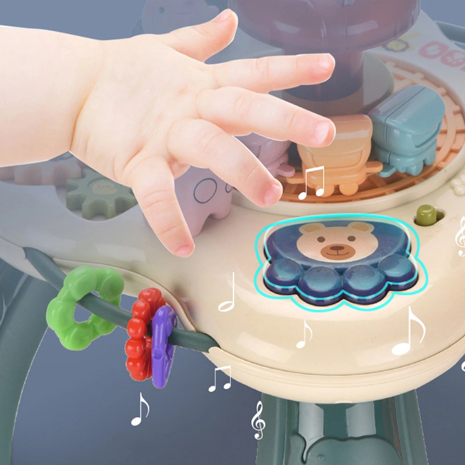 Mesa Actividades Musical Bebé - Centro Juegos Educativo Sonidos Luces Desarrollo Habilidades - Huellitas de Vida