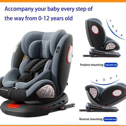 Silla Coche Bebé Isofix 0-12 Años Altura Ajustable - Seguridad Infantil ECE R129