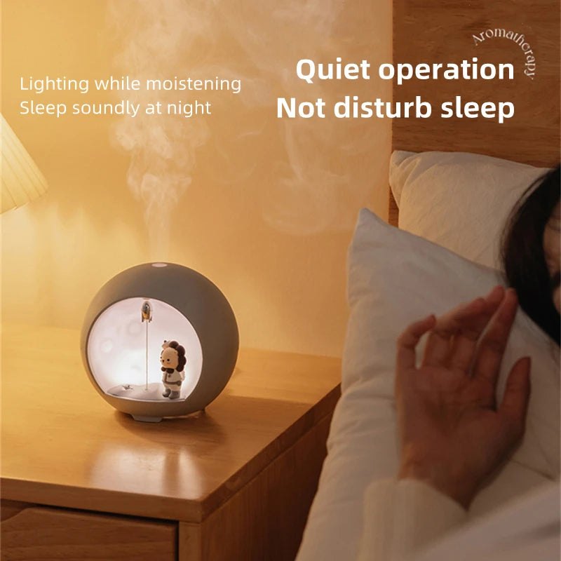 Humidificador Lámpara Romántica Dibujos Animados - Difusor Aromas USB Niños