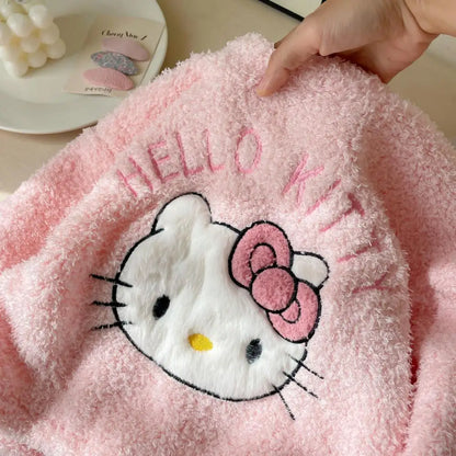 Pijama Hello Kitty Niña Franela - Conjunto 2 Piezas Kawaii Invierno Cálido - Huellitas de Vida