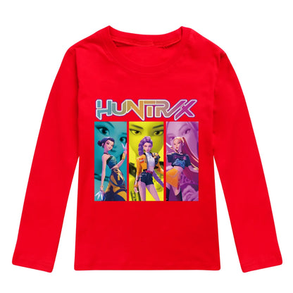 Camiseta Manga Larga KPop Demon Hunters Niños - Sudadera Algodón Streetwear
