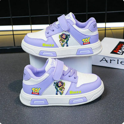 Zapatillas Toy Story Niños Buzz Lightyear - Sneakers Casuales Disney Woody Blancas Tallas 20-37 - Huellitas de Vida