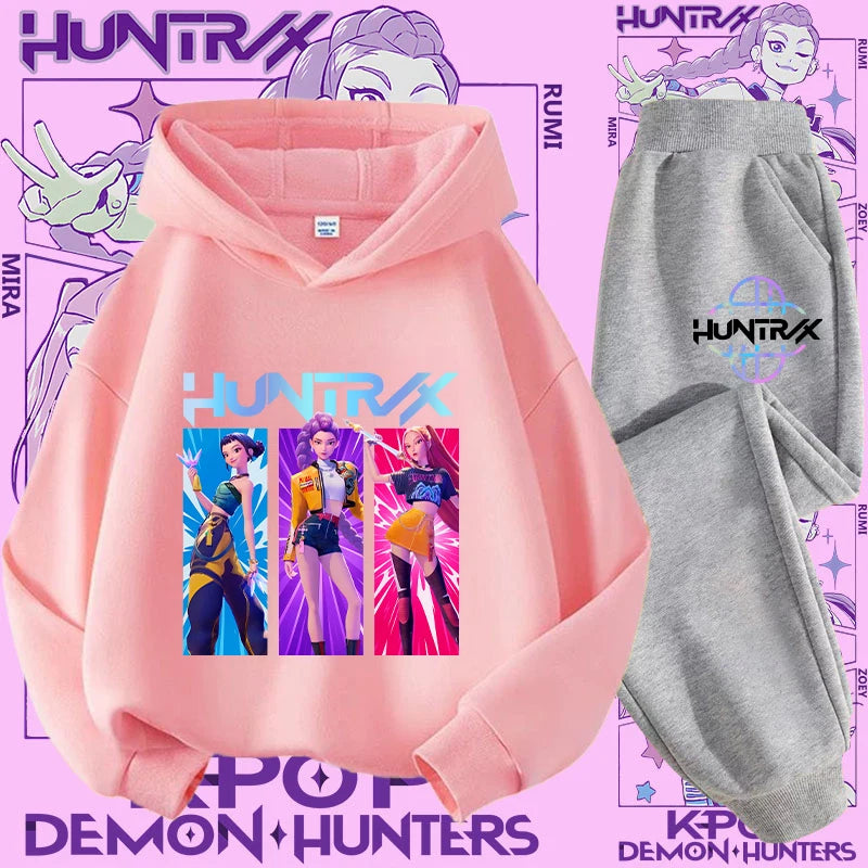 Conjunto Sudadera Niños K-pop - Sudadera y Pantalón 2 Piezas Estampado