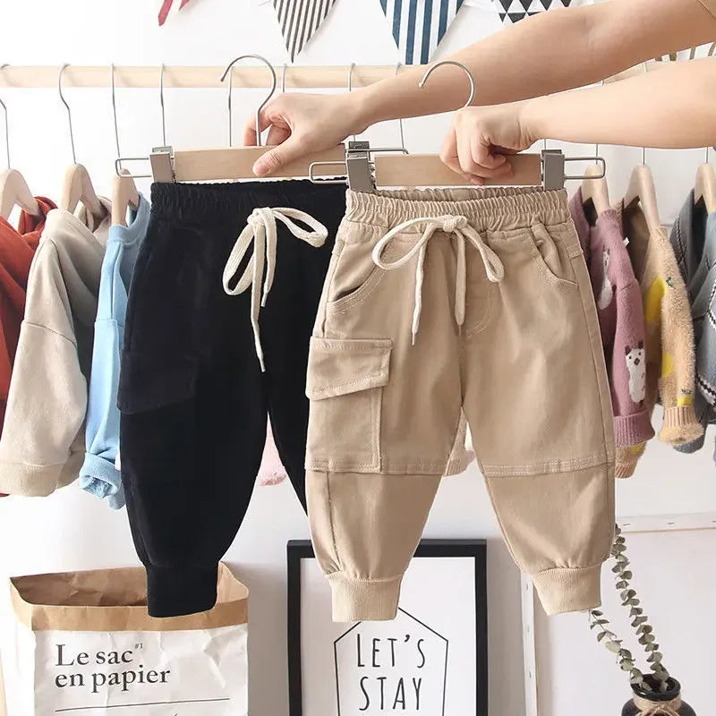 Pantalones Cargo Niños 2-8 Años - Pantalón Deportivo Casual Bolsillos