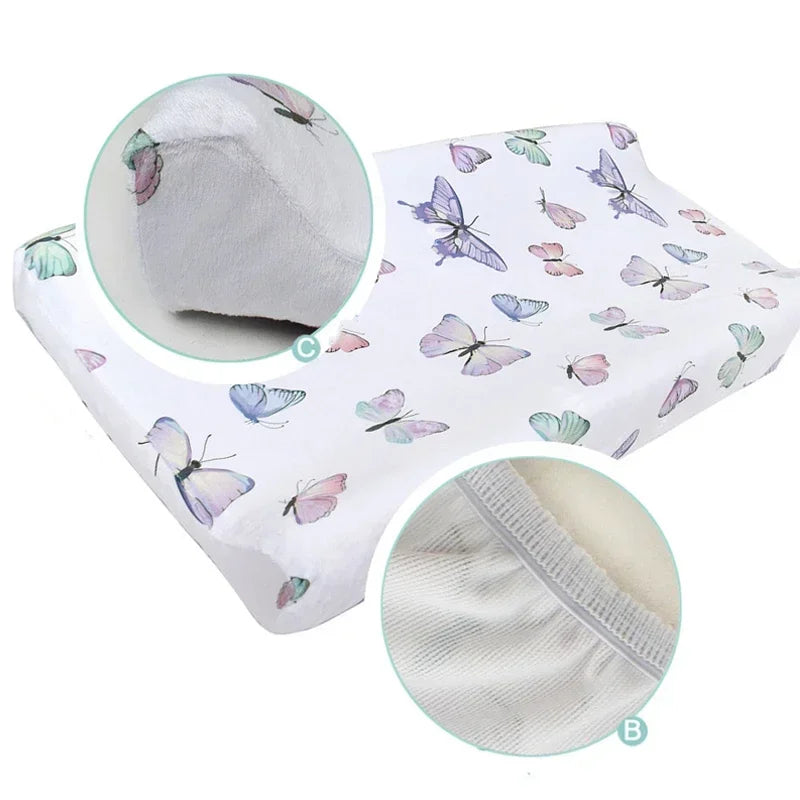Funda Cambiador Bebé Reutilizable - Sábana Suave Material Minky Transpirable Diseño Impreso - Huellitas de Vida