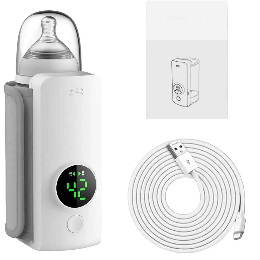 Calienta Biberones Portátil Recargable Sin Cables - Control Temperatura Viaje Camping