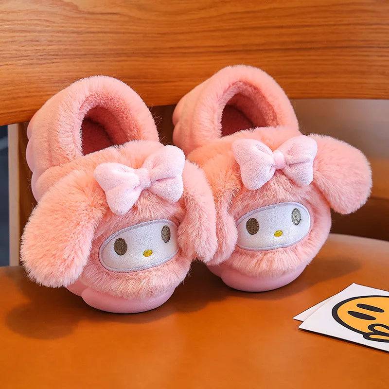 Zapatillas Algodón Niñas Cartoon - Pantuflas Felpa Cálidas Otoño Invierno Diseño Adorable - Huellitas de Vida
