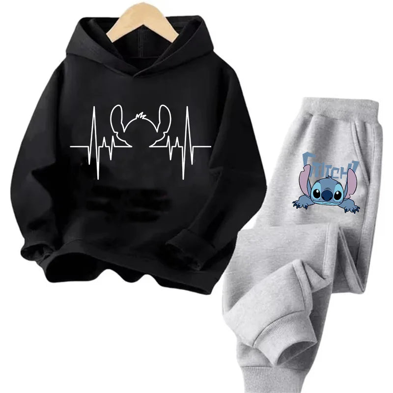 Sudadera Kawaii Anime Niños - Hoodie Stitch Manga 90s Otoño Casual - Huellitas de Vida