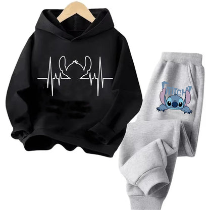 Sudadera Kawaii Anime Niños - Hoodie Stitch Manga 90s Otoño Casual - Huellitas de Vida
