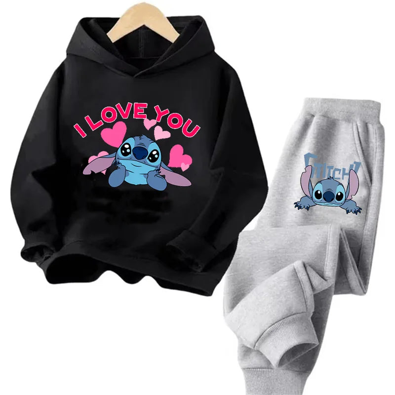 Sudadera Kawaii Anime Niños - Hoodie Stitch Manga 90s Otoño Casual - Huellitas de Vida