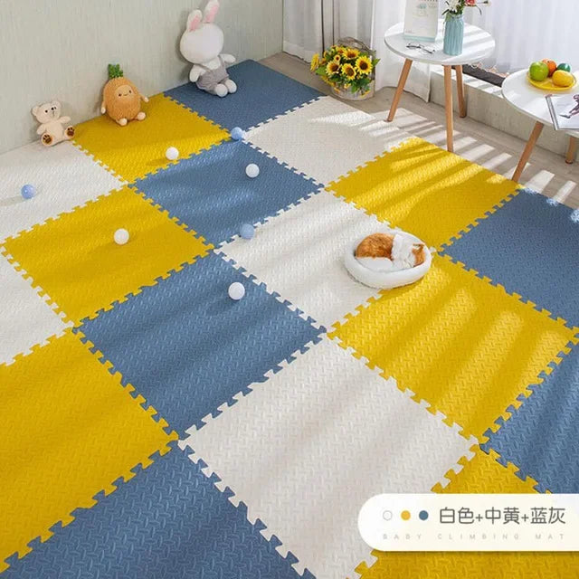 Alfombra Puzzle Foam Bebé 16pcs - Tapete Juegos Suave Entrelazado 30x30cm Área Segura - Huellitas de Vida
