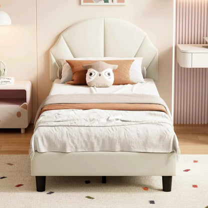 Cama Infantil Princesa 90x200 Acolchada Altura Ajustable - Cabecero Corona LED