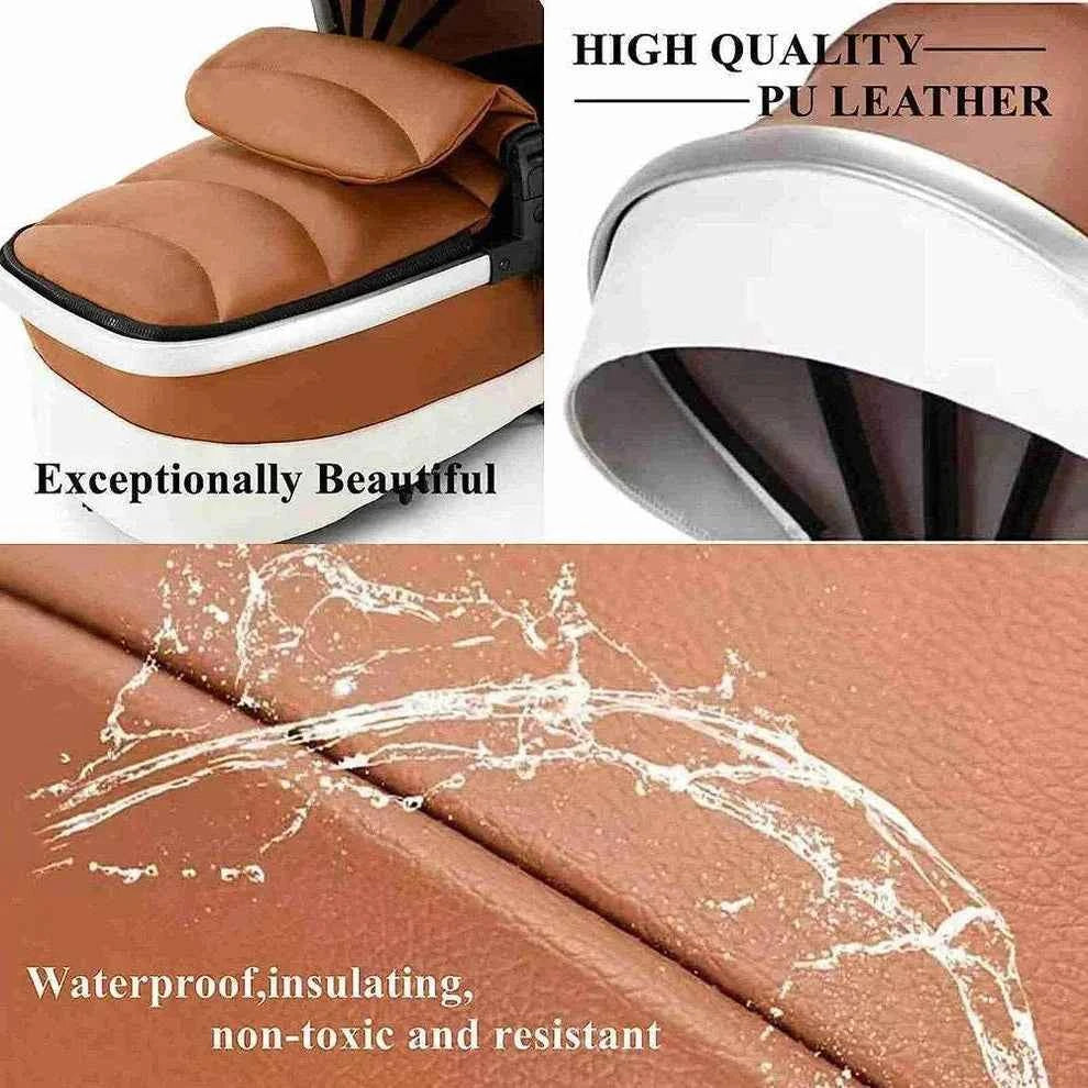 Cochecito Bebé 3 en 1 Silla Coche Piel Impermeable - Sistema Viaje Reclinable Paisaje Alto