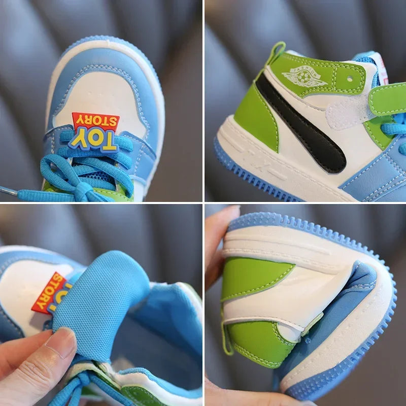 Zapatillas Deportivas Niños Color Block - Sneakers Cordones Suela Suave Antideslizante Casual - Huellitas de Vida