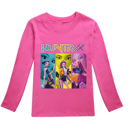 Camiseta Manga Larga KPop Demon Hunters Niños - Sudadera Algodón Streetwear