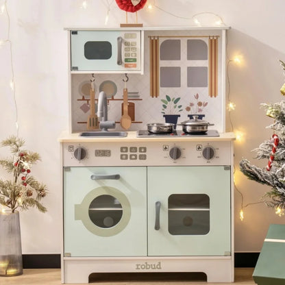 Cocina Juguete Madera Niños 3+ Años Luces Sonidos - Set Juego Simbólico Regalo