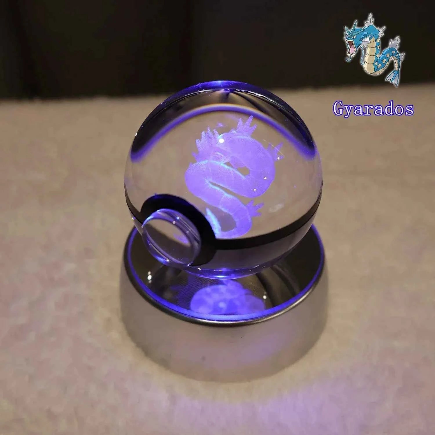 Bola Cristal 3D Pokémon Umbreon con Lámpara - Figura Cristal Pokeball Regalo Niños