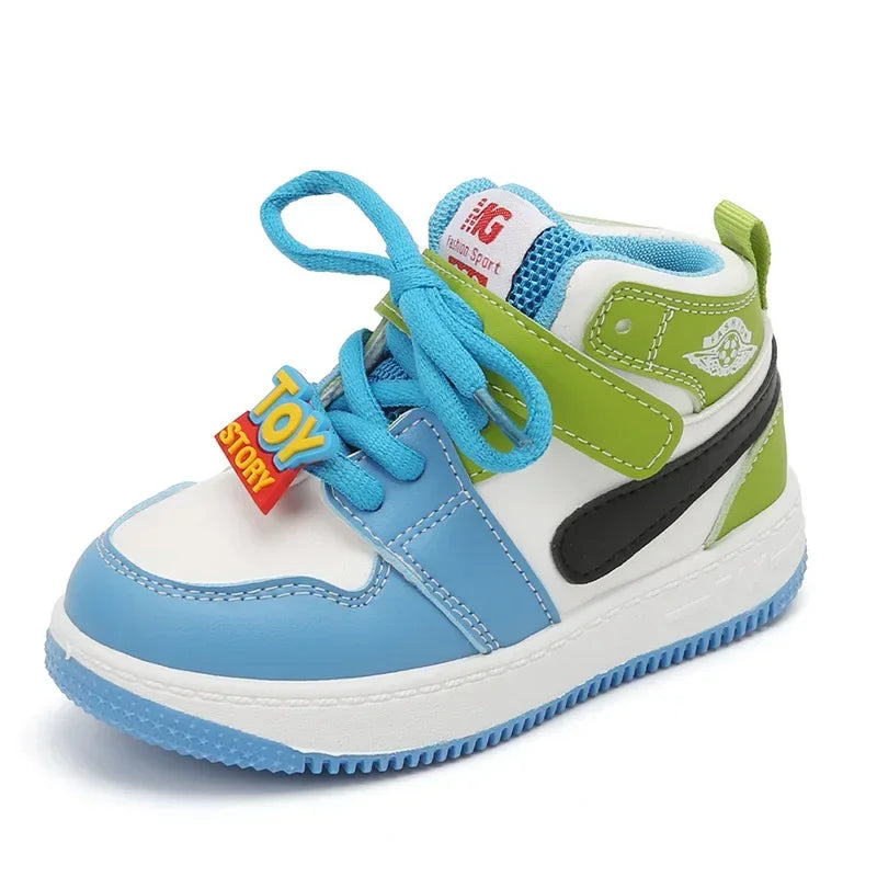 Zapatillas Deportivas Niños Color Block - Sneakers Cordones Suela Suave Antideslizante Casual - Huellitas de Vida