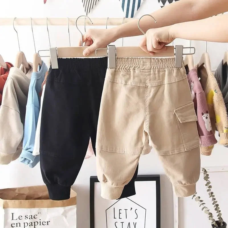 Pantalones Cargo Niños 2-8 Años - Pantalón Deportivo Casual Bolsillos