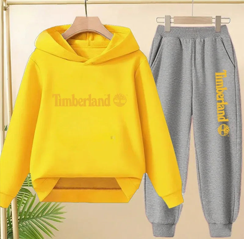 Conjunto Deportivo Niños 2-13 Años Letras - Sudadera Capucha y Pantalón Casual