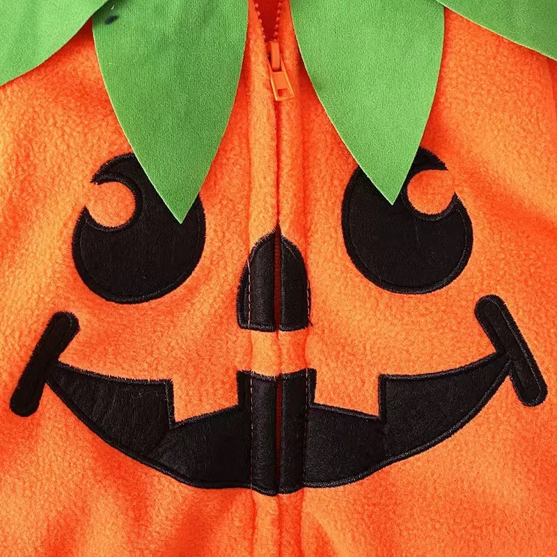Disfraz Calabaza Bebé Halloween - Conjunto Felpa Capucha 2 Piezas 0-12M - Huellitas de Vida