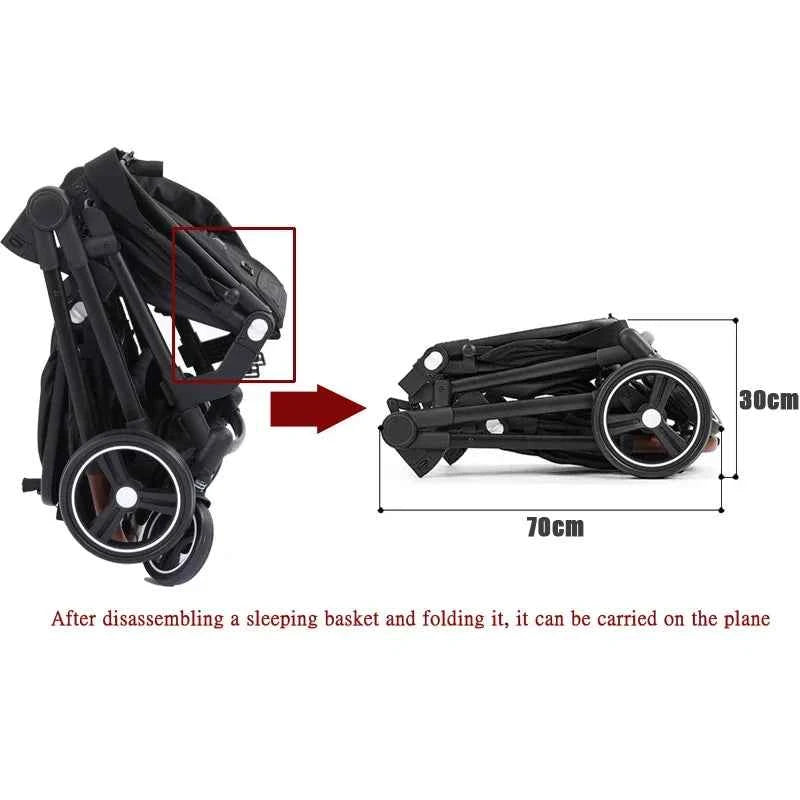 Cochecito Gemelar 3 en 1 Ultra Ligero 2 Sillas Coche - Plegable Multifuncional Gemelos