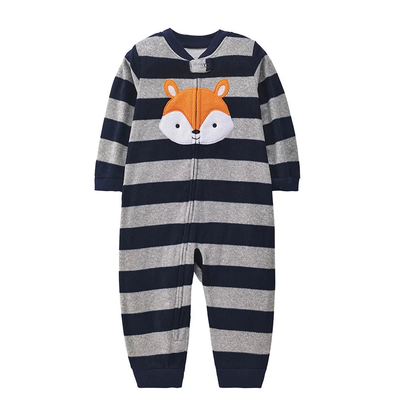 Pijama Invierno Bebé 9-24 Meses - Pelele Animal Forro Polar Cremallera Niño Niña Cálido - Huellitas de Vida