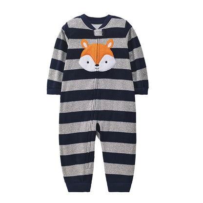 Pijama Invierno Bebé 9-24 Meses - Pelele Animal Forro Polar Cremallera Niño Niña Cálido - Huellitas de Vida