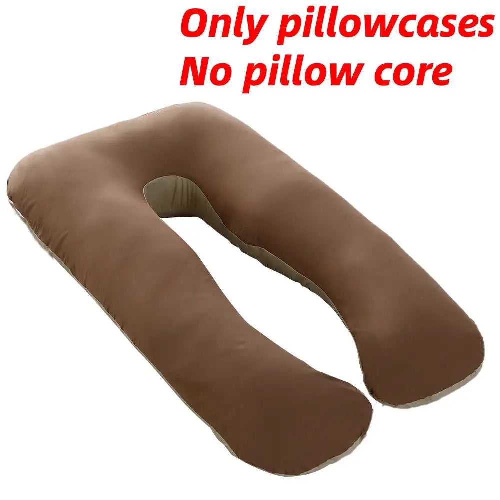 Funda Almohada Embarazo Algodón Puro - Cojín Maternidad Forma U Multifuncional - Huellitas de Vida