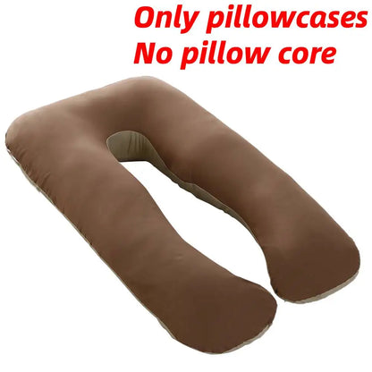 Funda Almohada Embarazo Algodón Puro - Cojín Maternidad Forma U Multifuncional - Huellitas de Vida