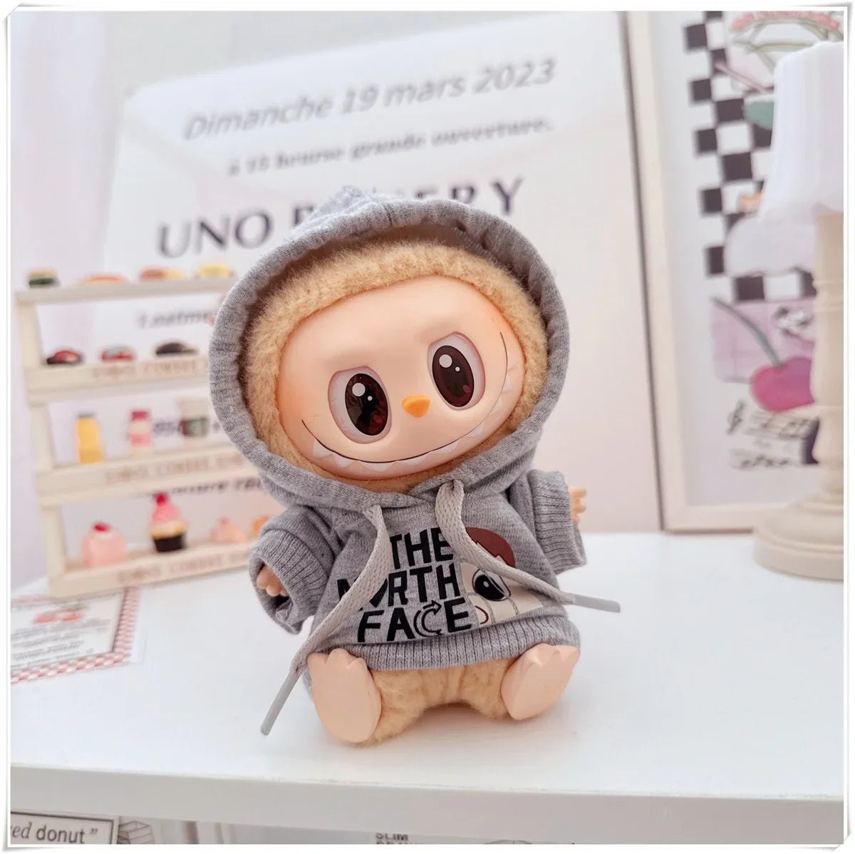 Set Sudadera y Pantalones para Labubu 15-17cm - Fashion Hoodie Universal - Huellitas de Vida