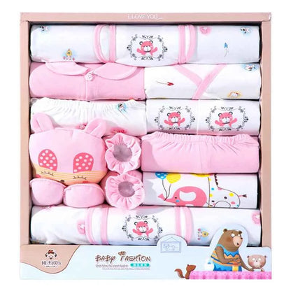 Gift box 18piece/lot Newborn Baby Clothes For Girls Boys Sets 100% Cotton Infant Spring Autumn Soft Boy Clothing New born Hat