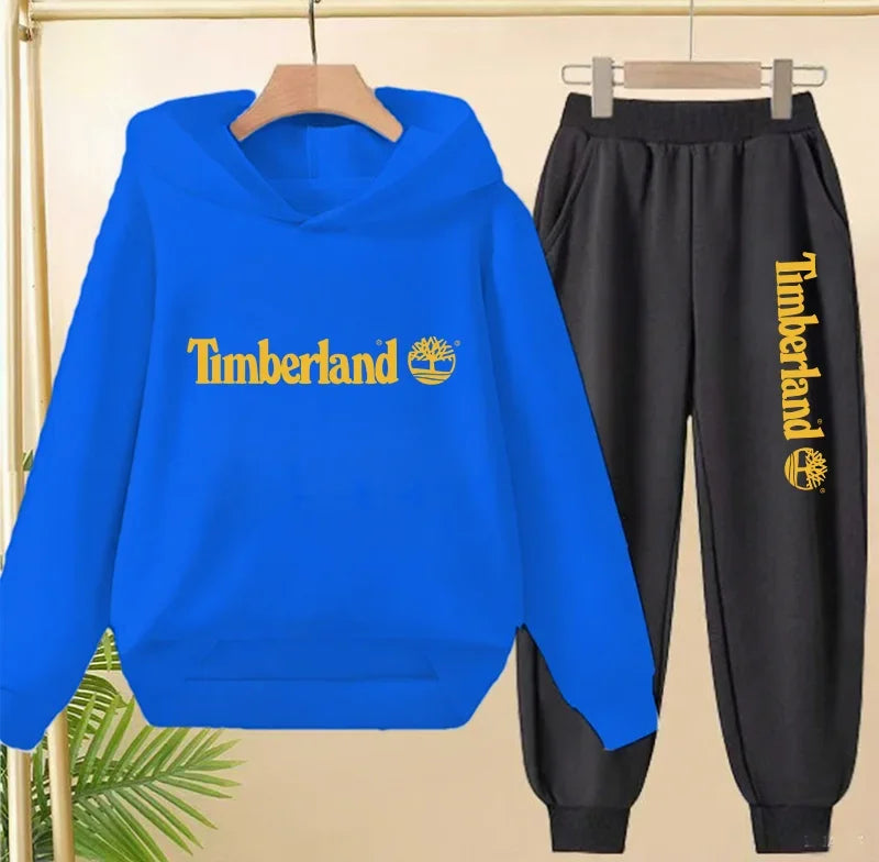 Conjunto Deportivo Niños 2-13 Años Letras - Sudadera Capucha y Pantalón Casual