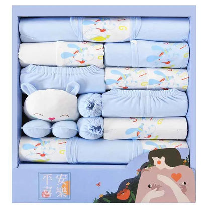 Gift box 18piece/lot Newborn Baby Clothes For Girls Boys Sets 100% Cotton Infant Spring Autumn Soft Boy Clothing New born Hat