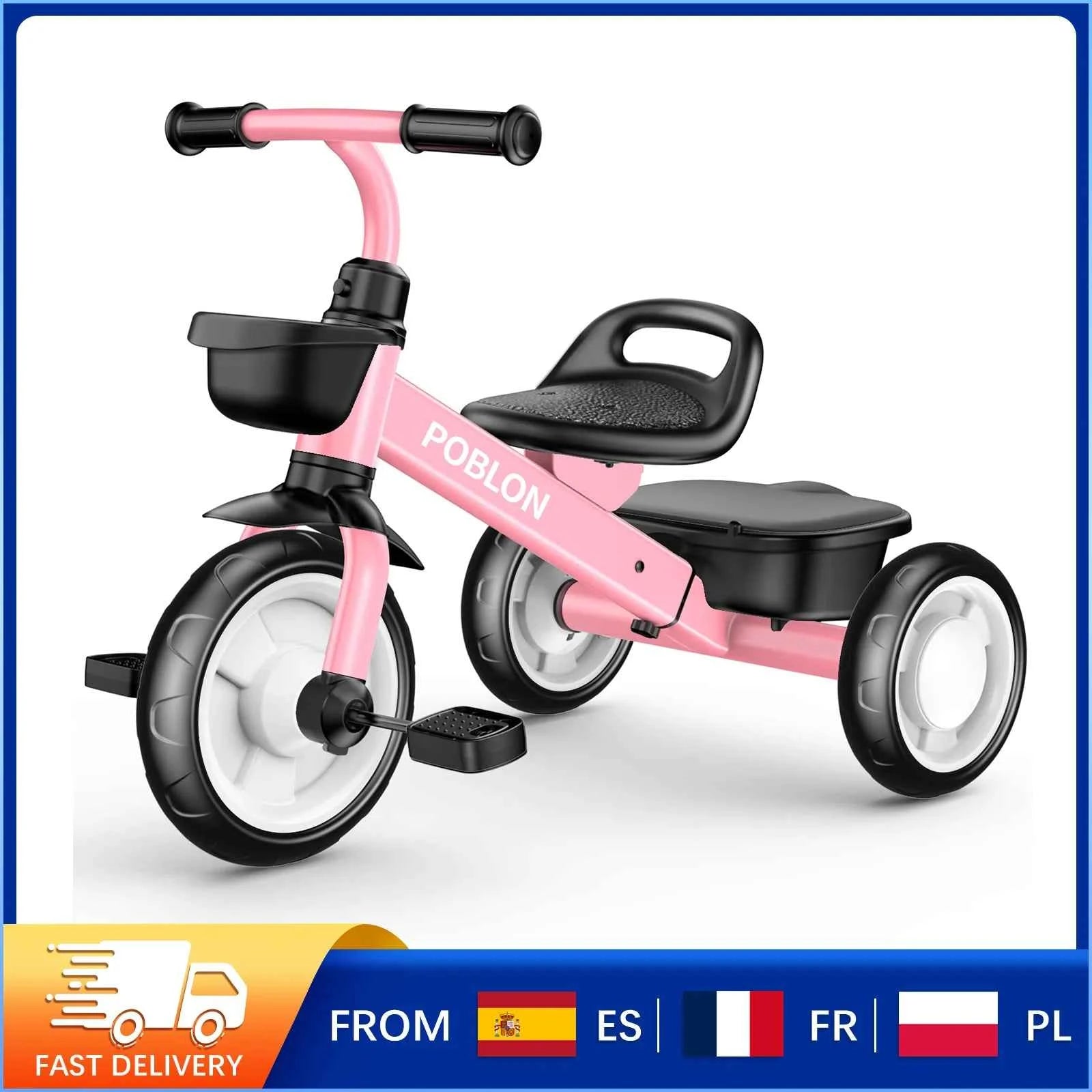 Bicicleta Equilibrio 3 Ruedas Sin Pedales 3-5 Años - Triciclo Andador Niños Regalo