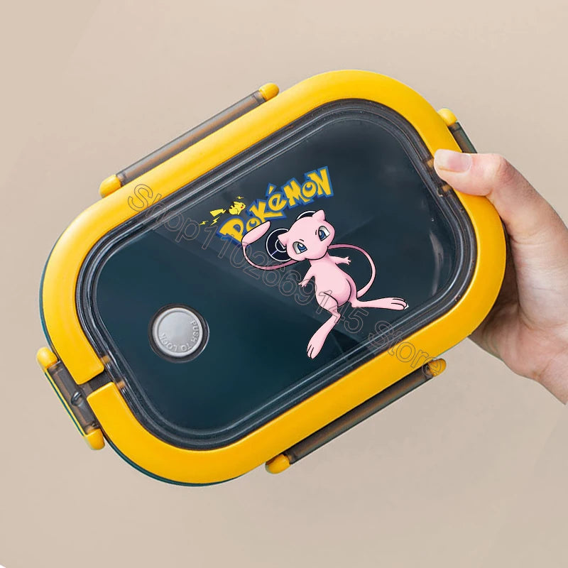 Fiambrera Bento Pokémon Pikachu Capa Simple - Gran Capacidad Niños - Huellitas de Vida