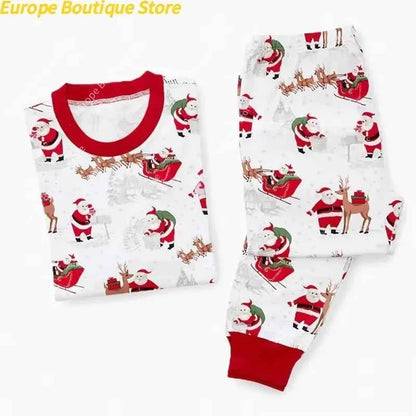Pijama Navidad Familiar 2 Piezas - Conjunto Mamá Papá Niños Loungewear Navideño