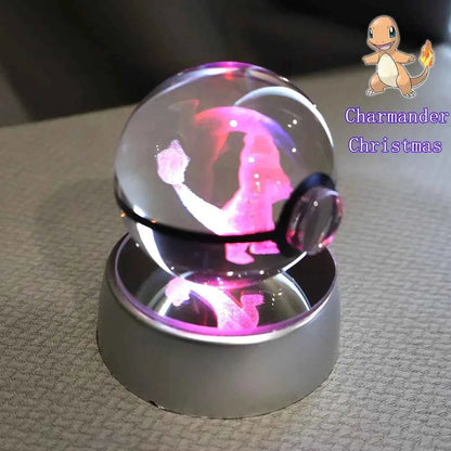 Bola Cristal 3D Pokémon Umbreon con Lámpara - Figura Cristal Pokeball Regalo Niños