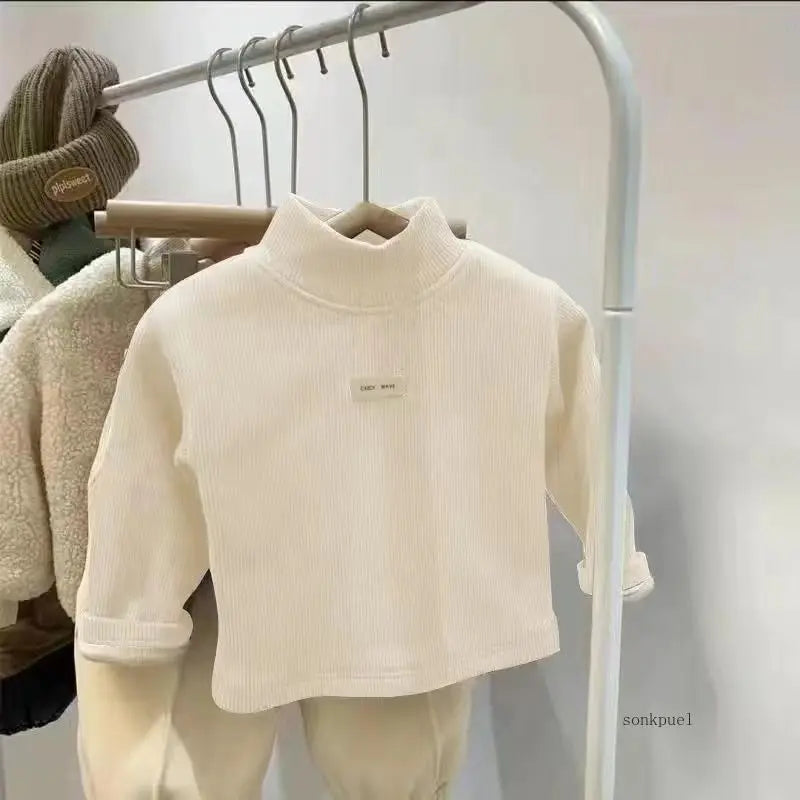 Jersey Cuello Alto Niños Otoño Invierno - Camiseta Manga Larga Bebé Unisex