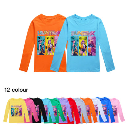 Camiseta Manga Larga KPop Demon Hunters Niños - Sudadera Algodón Streetwear
