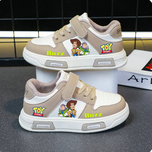 Zapatillas Toy Story Niños Buzz Lightyear - Sneakers Casuales Disney Woody Blancas Tallas 20-37 - Huellitas de Vida
